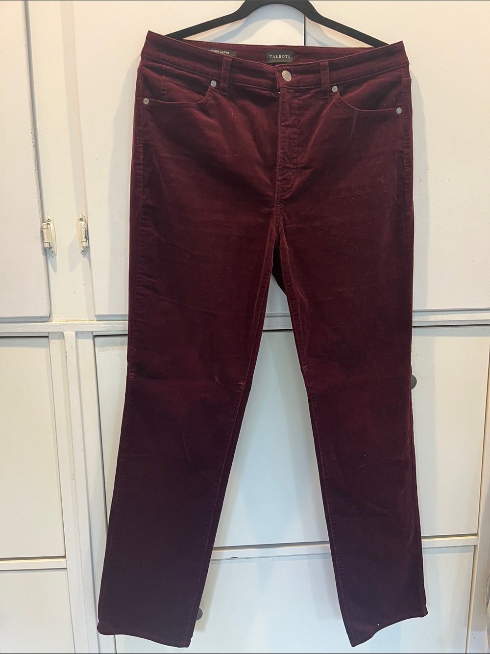 Talbots Burgundy Corduroy Pants sz 8 (#1)